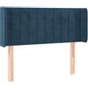 vidaXL Testiera con orecchie blu scuro 83x16x78/88 cm in velluto