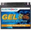 Electronicx Batteria Electronicx YTX20L-BS GEL per moto 12 V 20 Ah - Batteria ad alte prestazioni per moto e scooter
