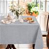 Home Direct Tovaglia Protettiva in Tela Cerata PVC, Pois Grigio Chiaro, 100 cm x 140 cm