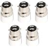 Hsthe Sea 5x Convertitore presa da B22 a E14, convertitore adattatore, base lampada, adattatore portalampada, adattatore lampada per lampade e lampadine a LED e lampade CFL