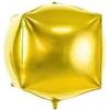 PartyDeco Palloncino Mylar Foil Cubo Quadrato Oro Metallizzato 35 cm