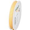 Halbach Seidenbänder Vichy - Nastro a quadretti per confezioni regalo, 10 mm, colore: Giallo