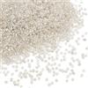 PONABEADIY 1 scatola Da 2mm 3000 pezzi Perline di Vetro Bianche con Foro Mini Pony Trasparenti Rotonde Foderate In Argento Perline Distanziatrici Trasparenti per La Creazione di Gioielli Braccialetti