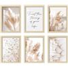 HALFLEMART 2cm 6Pcs A4 Cornice per Foto con Plexiglas HD, Cornice in Legno Naturale 20x30cm, Cornice Portafoto per Pareti e Tavoli Orizzontali o Verticali per Foto, Immagini, Poster, Puzzle, Documenti, Diplomi