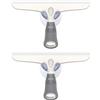 MR.SIGA Tergi Vetri Silicone Doccia 25cm, Bianco e Grigio, 2 Pezzi