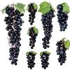 Woohome 8 Uva Artificiale Realistico, Nero Grappoli di Uva Artificiale Simulazione, Nera Artificiale per Decorazione del Vino, Puntelli di Frutta