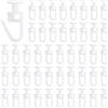 PTJJXA 100 Pezzi Ganci in Plastica per Tende, Bianchi Glider Hooks per Binari, Gancio per Binario, Cursori per Tende per Tende per Finestre Tende per Porte Tende da Doccia