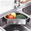 WYFCR Portaoggetti per Lavandino, Mensola Triangolare Portaoggetti Scolapiatti Scolapiatti con Ventosa Lavello Cestino Cesto Appeso Scaffale Lavello, Ceramica Pelaverdure per Cucina Bagno