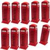 Bells Box 10 magneti per Cabina telefonica di Londra, magneti in Metallo Souvenir Britannici, magneti pressofusi 3D per Cabina telefonica Rossa