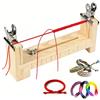 HO-SFSM Creatore Braccialetti Regolabile in Legno,Telaio Legno per Infilare,Creatore di Braccialetti,U Forma Di Legno Bracciale Jig Kit Fai Da Te Braccialetto Maglia Jig Con 2 Clips