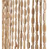 SanBouSi Tenda con perline in bambù, da porta, 52 fili, perline in legno stile retrò, perline naturali, tenda a fili, protezione da insetti e mosche, 90 x 200 cm