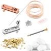 Adibbo Accessori per accendino Zippo Fluid e inserto - Set di ricambio di ricambio con ovatta, pietra focaia, guarnizione in metallo, stoppino con ago guida, feltro, molla a vite e utensili a vite (True