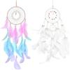 TAIHOBO 2 Pezzi Acchiappasogni, Ornamento di Acchiappasogni Fatto a Mano con Piume Colorate, Dream Catcher per Bambini, Dreamcatcher Bohemien per Decorazione per la Casa per Ragazze Ragazzi