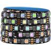 SEZO WS2811 Striscia LED RGB IC 5M 60LEDs/M DC12V 100Pixel Larghezza 10mm Dimmerabile Colore da Sogno IP65 Impermeabile PCB Nero per Decorazione di Interni Progetti fai da te