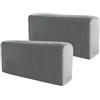 Whychstore Eleganti copribraccioli elastici per poltrone, polvere e olio, 2 pezzi (grigio basso)