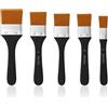 JJUNW 5 pennelli grandi, pennelli piatti larghi, pennelli acrilici, pennelli per pareti, applicatore per pittura ad olio, acquerello, vernice, tela