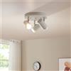 lux.pro Lampada Faretti da Soffitto Attacco 3xGU10 Max 28W Plafoniera con 3 Spot Orientabili in Metallo Bianco