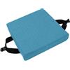 Waigg Kii Cuscini quadrati per sedie con fibbia antiscivolo, per sedie da pranzo, sgabelli, per giardino/interni/casa/cucina (25 x 25 x 8 cm, blu)