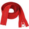 Giddy Square Cerniera classica rossa da 51 cm con estremità aperta e denti spessi - Cerniera resistente #5 in plastica per cucito, tappezzeria e capi medi di Giddy Square