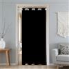 LONGCAO 1 Pezzi Tende Oscuranti per Interni 180 x 200 cm Termiche Isolanti, Anti-Rumore, con Anelli, Tenda Moderna Tende Termiche, Coppia per Decorazione e Divisorio Stanze, Nero
