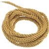 QUARKZMAN Corda Intrecciata in Poliestere, 22 Iarde 5mm 3-Fili Corda Intrecciata Brillante per Tende da Esterno per Borse Regalo Decorativa di Natale, Oro Scuro - 20M