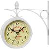 Generic Orologio da parete vintage - Orologio da parete in ferro, orologio da parete doppio Sde in stile antico europeo | Orologi da parete classici creativi per la camera da letto del soggiorno all'aperto