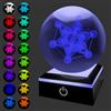 HONPHIER Sfera di Cristallo 3D Cubo di Metatron Lampada d'atmosfera Lampada Sfera LED Luci Notturne per Camera da Letto, Soggiorno, Ufficio, Decorazioni per Casa Regali per Festival
