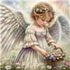 SHEGZHUC Diamond Painting Angelo con ali defloration 30 x 30 cm Diamond Painting Fate ed elfi bianco ragazza mosaico diamante pittura arte ricamo punto croce immagini regalo decorazione da parete