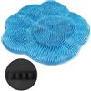 Colexy Tappeti Bagno, Tappetino Bagno Antiscivolo, Tappeto per Doccia, Tappeto Bagnos Assorbente con Ventose Forti Drenaggio, Design a Zampa di Gatto, Sicurezza per Bambini e Anziani (Blu)