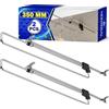 MONTERAL 2x Appendiabiti Estraibile per Armadio 350 mm Realizzato in Acciaio | Barra Appendiabiti Estensibile è Compatibile con Vari Tipi Guardaroba - Garanzia di 10 Anni - MONTERAL