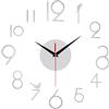 ReachMall Orologio da parete personalizzato fai da te, adesivi numerici per decorazione creativa della casa (Argento)