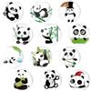 Hshenjhu 12 Pezzi Panda Calamite Frigorifero, Calamite Potenti Magneti Frigo, Piccole Calamite Decorative per Frigorifero, Lavagna, Cucina, Ufficio, Frigoriferi (Round/30 mm)