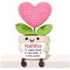 Giftasy Regalo Mamma, Regalo Mamma Compleanno - Cuore Fiore all'Uncinetto di Supporto Emotivo, Idee Regali Mammina Natale