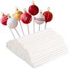 LIERFIS 200 Pezzi Bastoncini per Cake Pops, 10 cm Bastoncini per Lecca Cottura, per Cakepop, Caramelle Arcobaleno, Cioccolato, Bianco