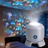 Generic Proiettore LED rotante dinamico, proiettore LED ricaricabile USB, motivo fiocco di neve/Natale/oceano, base di proiezione multi-angolo, per meditazione, camera da letto, home theater (oceano)