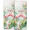amepay Asciugamani con fenicottero rosa, confezione da 2, 36,8 x 71,1 cm, set di asciugamani in morbida microfibra di poliestere con romantico motivo tropicale, per bagno, cucina, spa, hotel,