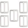 Beebeecraft 1 Scatola 10 Pezzi Fibbia Scorrevole in Argento Fibbia per Cintura Sostituzione Piatta 32mm Rettangolare Cintura Passante Lega Tri Glide Fibbie per Cinghie Fermagli per Cinghie Cinghie
