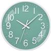 ACCSHINE Orologio da parete radiocontrollato, silenzioso, 30 cm, funzionamento a batteria al quarzo, facile da leggere, per stanze, casa, cucina, camera da letto, ufficio, scuola (Verde Chiaro)