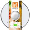 KADAX Coperchio in Vetro 22 cm - Manico Argento - Pentole e Padelle Universale - Controllo Cottura Senza Perdita di Calore