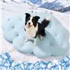 Tivray Tappetino Rinfrescante per Cani 120 × 90 cm Grande, Q-Max>0,5 Materassino Autorefrigerante, Doppia Faccia Fresco & Caldo, Lavabile in Lavatrice, Letto Fresco per Gatti, Senza Gel, Cielo Blu