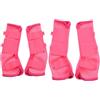 Leberna Set di 4 stivali da mosca per cavalli, traspiranti, comodi, in rete, riducono il calpestio, lo stress sugli zoccoli e l'affaticamento delle gambe (rosa, completi)