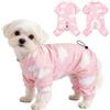 Fohuanky Pigiama per cani di piccola taglia, tuta intera morbida e traspirante con lunghezza del dorso regolabile, comodo pigiama per cuccioli di Bichon, Barboncino, Maltese e Chihuahua