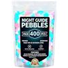 Generico Pietre Luminose da Giardino | 400 Ciottoli Artificiali Decorativi Colorati A Energia Solare - Sassi Luminosi per Giardino E Esterni - Ideale per, Patio, Esterno, Paesaggio, Acquario e Laghe