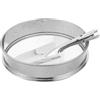 DEARMAMY Setaccio da Giardino in Acciaio Inox Leggero e Portatile con Rete Ampia 26x26cm per Preparazione Terriccio e Compost Efficiente