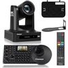 Chameye Telecamera PTZ NDI 60FPS 4K Zoom ottico 20x 4KP60 AI Auto-Tracking, HDMI/USB/3G-SDI/LAN/PoE, C520+ Controller per Telecamera PTZ NDI