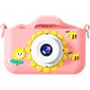 Faeymth Fotocamera digitale HD 96MPT Fotocamere ricaricabili con zoom Fotocamera compatta di girasole per bambini, rosa