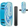 VEVOR Set di Tavole di Equilibrio in Legno per Esercizio per Adulti, Pedana di Equilibrio Carico 200 kg Lunghezza 76 cm Attrezzo per Allenamento Fisico per Surf Core Fisioterapia, Casa, Ufficio, Blu