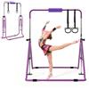 VEVOR Barra da Ginnastica Artistica per Bambini, Barra Ginnastica Carico max 63,5 kg Pieghevole Altezza Regolabile per Allenamento, Attrezzatura per Esercizio a Casa per Bambini, Colore Viola