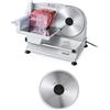 VEVOR Macchina Affettatrice per Carne, Affettatrice Elettrica 2 Lame SUS420 da 19 cm Spessore di Taglio 0-15 mm Multiuso per Carne Congelata Prosciutto Baguette Bistecca, Velocità 70-100 giri/min