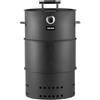 VEVOR Affumicatore a Carbone Barbecue Verticale a Carbone da 470 mm, per Barbecue in Acciaio Rivestito con 2 Griglie, Termometro, Asta di Sospensione e Ganci, Ideale per Feste, Cucina in Giardino